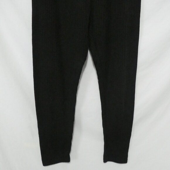 SHEIN | large | Black Waffle Knit Pull-Up Pants | Drawstring | No Pockets - Picture 7 of 16